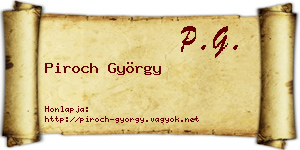 Piroch György névjegykártya